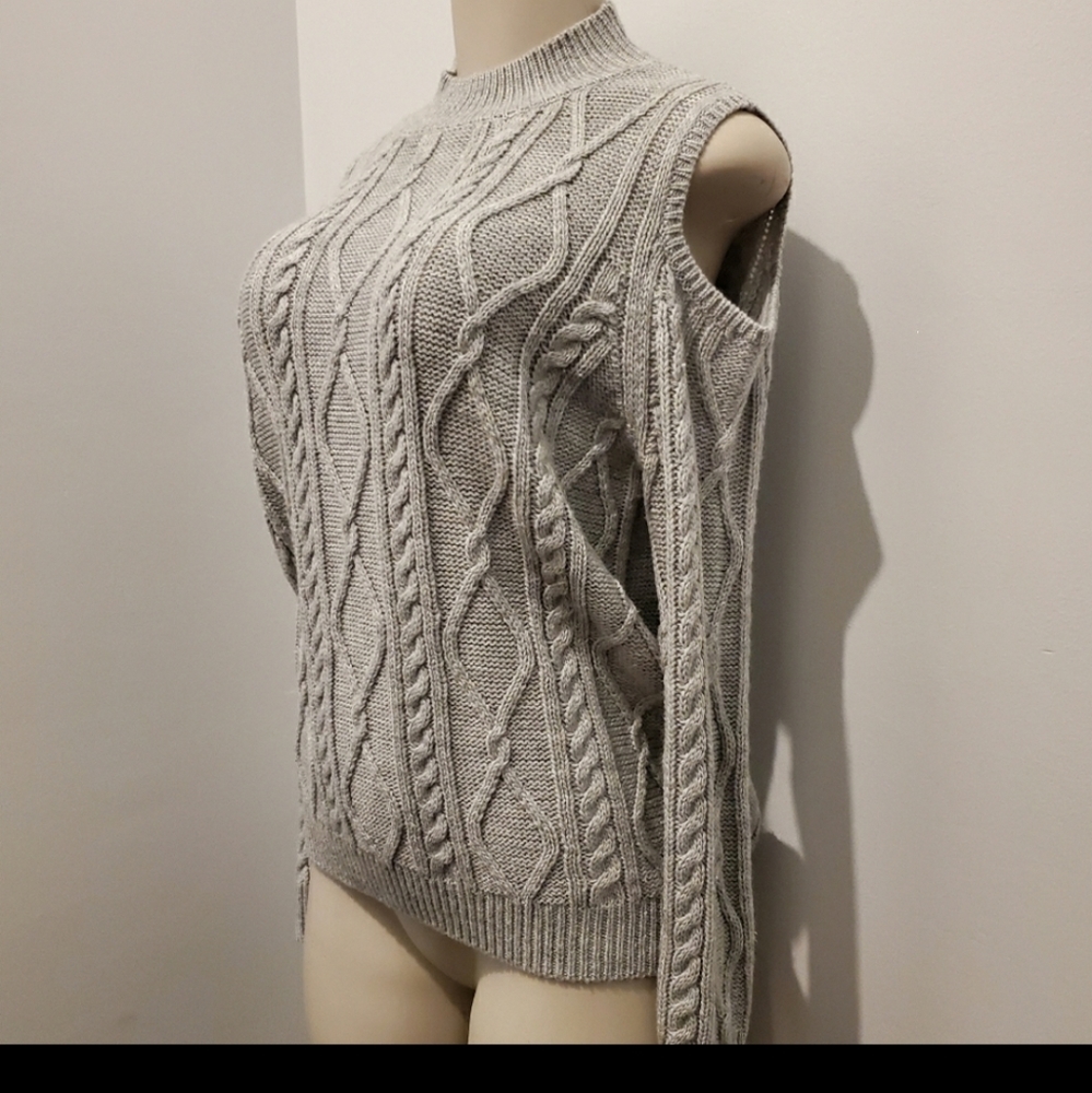 Cold shoulder sweater